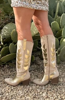 Cowboy Laarzen Goud Beige 15 Cowboy Laarzen Goud Beige -Kleding Promotie Winkel Cowboy Laarzen Goud Beige3 586x900 1