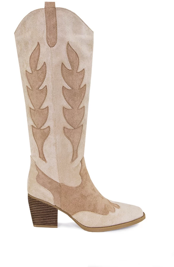 Cowboy Laarzen Taupe Beige 3 Cowboy Laarzen Taupe Beige