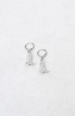 Cowboyboots Oorbellen Zilver