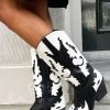 Cowboyboots Zwart Wit 2 Cowboyboots Zwart Wit -Kleding Promotie Winkel Cowboylaarzen Aivy Zwart Wit 1 586x900 1
