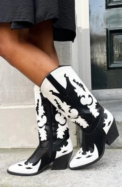 Cowboyboots Zwart Wit