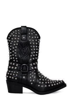 Cowboylaarzen Studs Black