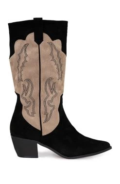 Cowboylaarzen Zwart Taupe