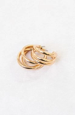 Creool Triple Oorbellen Goud -Kleding Promotie Winkel Creool Triple Oorbellen Goud 1 586x900 1