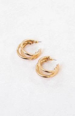 Creool Triple Oorbellen Goud -Kleding Promotie Winkel Creool Triple Oorbellen Goud 2 586x900 1