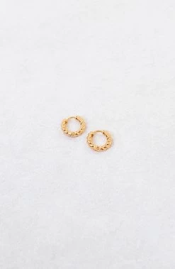 Croissant Twister Oorbellen Goud