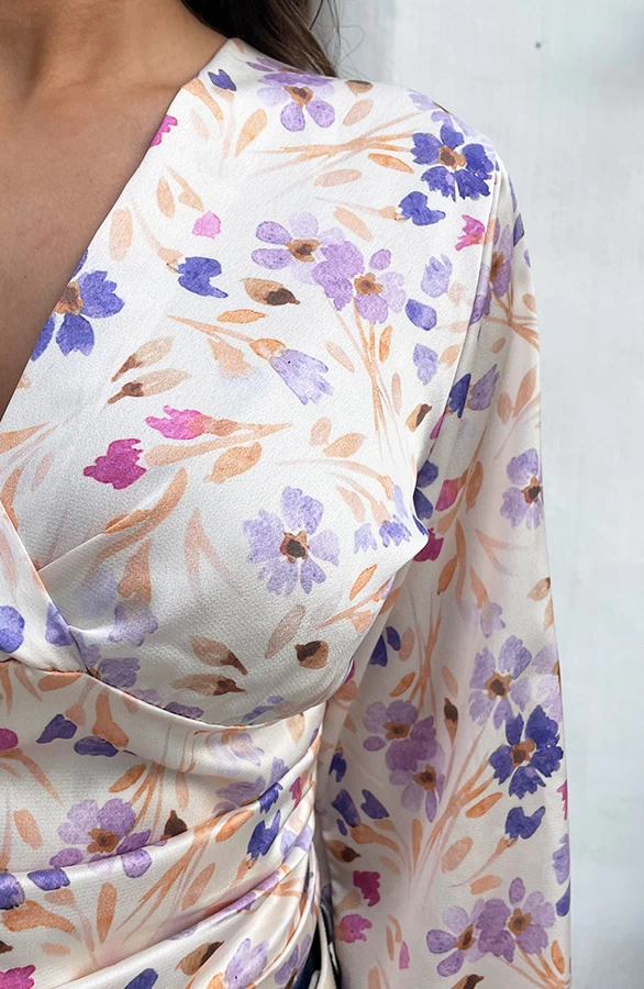 Crop Top Satin Flower 9 Crop Top Satin Flower - Afbeelding 7