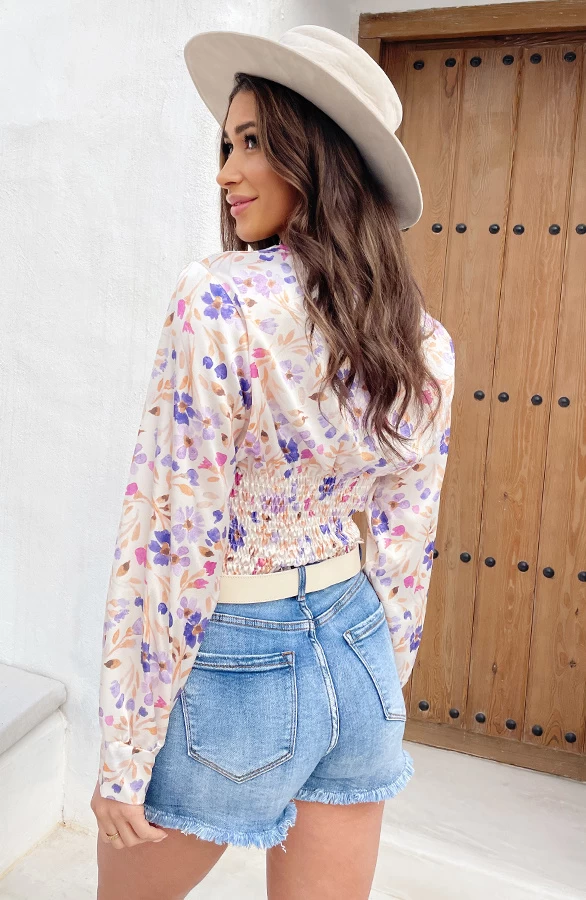 Crop Top Satin Flower 8 Crop Top Satin Flower - Afbeelding 6