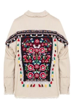 Embroidery Boho Jacket Beige -Kleding Promotie Winkel Embroidery Boho Jacket Beige 2 586x900 1
