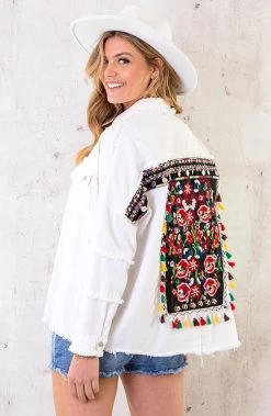 Embroidery Boho Jacket Ecru -Kleding Promotie Winkel Embroidery Boho Jacket Ecru 6 586x900 1