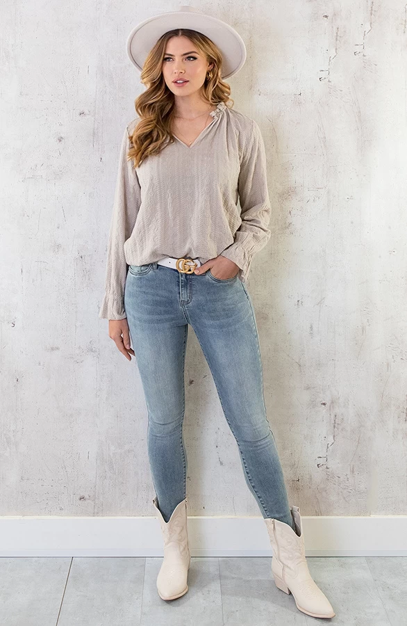 Lage Cowboyboots Beige 12 Lage Cowboyboots Beige - Afbeelding 10