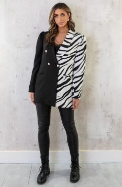 Fashion Icon Blazer Met Pofmouwen Zwart -Kleding Promotie Winkel Fashion Icon Blazer Met Pofmouwen Zwart 1 586x900 1