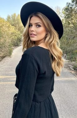 Fedora Hoed Aztec Zwart -Kleding Promotie Winkel Fedora Hoed Aztec Zwart 1 586x900 1