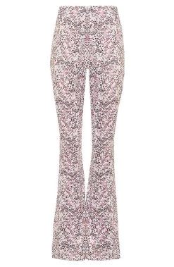Flared Broek Bloemen Creme Roze -Kleding Promotie Winkel Flared Broek Bloemen Creme Roze 586x900 1