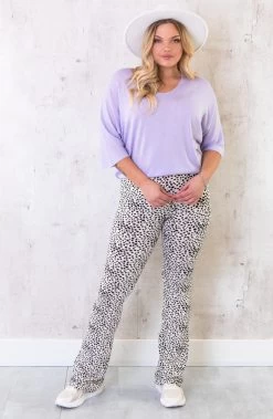 Flared Broek Cheetah Creme -Kleding Promotie Winkel Flared Broek Cheetah Creme 1 586x900 2