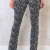 Flared Broek Cheetah Zwart Wit