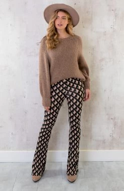 Flared Broek Square Black -Kleding Promotie Winkel Flared Broek Square Black 1 586x900 1