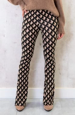 Flared Broek Square Black