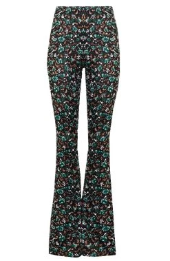 Flared Broek Wild Flower Smaragd -Kleding Promotie Winkel Flared Broek Wild Flower Smaragd 586x900 3