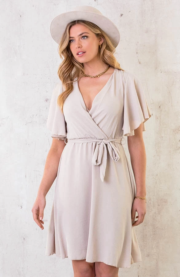 Florence Jurk Beige 2.0 10 Florence Jurk Beige 2.0 - Afbeelding 8