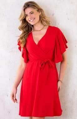 Florence Jurk Rood 2.0 -Kleding Promotie Winkel Florence Jurk Rood 2.0 2 586x900 1