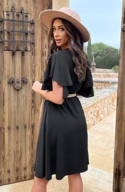 Florence Jurk Zwart 2.0 -Kleding Promotie Winkel Florence Jurk Zwart 2 1 1 586x900 1