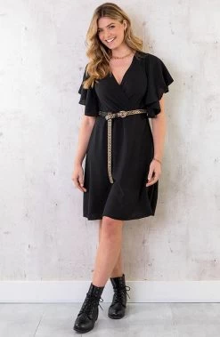 Florence Jurk Zwart 2.0 -Kleding Promotie Winkel Florence Jurk Zwart 2.0 2 586x900 1