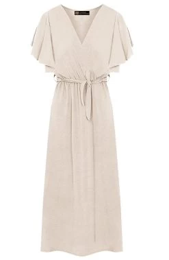 Florence Midi Jurk Beige -Kleding Promotie Winkel Florence Midi Jurk Beige 586x900 1