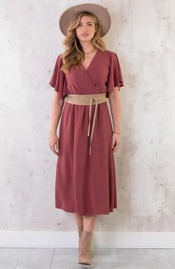 Florence Midi Jurk Dust Roze 19 Florence Midi Jurk Dust Roze -Kleding Promotie Winkel Florence Midi Jurk Dust Roze 2 586x900 2