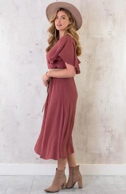 Florence Midi Jurk Dust Roze 21 Florence Midi Jurk Dust Roze -Kleding Promotie Winkel Florence Midi Jurk Dust Roze 3 586x900 2