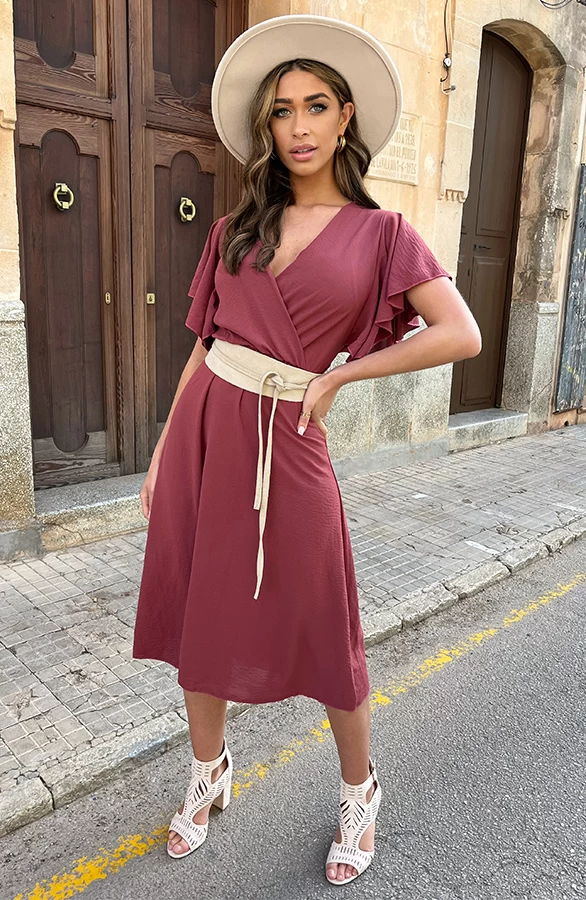 Suede Wikkelriem Light Beige 4 Suede Wikkelriem Light Beige - Afbeelding 2