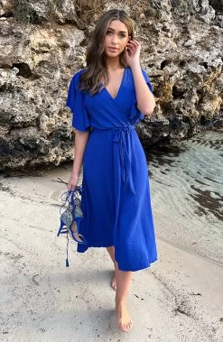 Florence Midi Jurk Kobalt