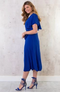 Florence Midi Jurk Kobalt -Kleding Promotie Winkel Florence Midi Jurk Kobalt 3 586x900 2