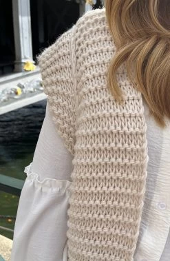 Gebreid Gilet Beige -Kleding Promotie Winkel Gebreid Gilet Beige 586x900 1
