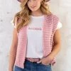 Gebreid Gilet Dust Roze -Kleding Promotie Winkel Gebreid Gilet Dust Roze 2 586x900 2