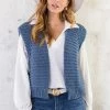 Gebreid Gilet Jeansblauw -Kleding Promotie Winkel Gebreid Gilet Jeansblauw 4 586x900 1
