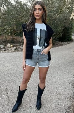 Gebreid Gilet Zwart -Kleding Promotie Winkel Gebreid Gilet Zwart 8 586x900 1