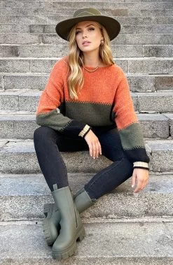 Gebreide Banen Trui Army 14 Gebreide Banen Trui Army -Kleding Promotie Winkel Gebreide Banen Trui Army 2 586x900 1