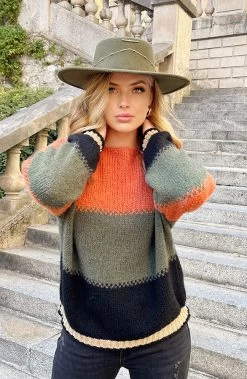 Gebreide Banen Trui Army 12 Gebreide Banen Trui Army -Kleding Promotie Winkel Gebreide Banen Trui Army 3 586x900 1