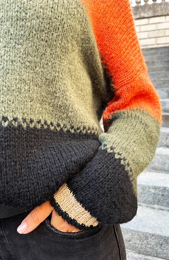 Gebreide Banen Trui Army 8 Gebreide Banen Trui Army - Afbeelding 6