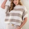 Gebreide Top Gestreept Ecru Taupe 2 Gebreide Top Gestreept Ecru Taupe -Kleding Promotie Winkel Gebreide Top Gestreept Ecru Taupe 1 1 586x900 1