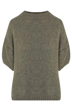 Gebreide Top Korte Mouwen Oversized Army -Kleding Promotie Winkel Gebreide Top Korte Mouwen Oversized Army 2 586x900 1