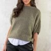 Gebreide Top Korte Mouwen Oversized Army 2 Gebreide Top Korte Mouwen Oversized Army -Kleding Promotie Winkel Gebreide Top Korte Mouwen Oversized Army 5 586x900 1