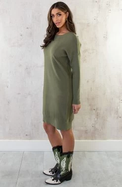 Gebreide Tuniek Army -Kleding Promotie Winkel Gebreide Tuniek Army 4 586x900 1