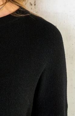 Gebreide Tuniek Zwart -Kleding Promotie Winkel Gebreide Tuniek Zwart 1 1 586x900 1