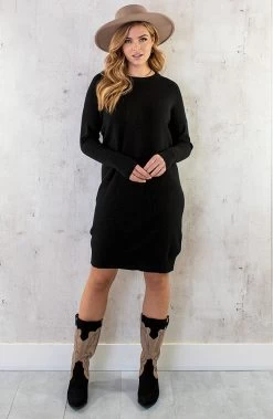 Cowboylaarzen Zwart Taupe -Kleding Promotie Winkel Gebreide Tuniek Zwart 3 586x900 2