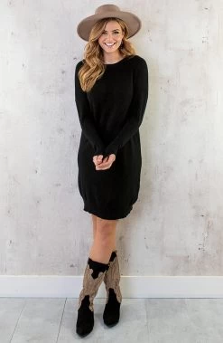 Gebreide Tuniek Zwart -Kleding Promotie Winkel Gebreide Tuniek Zwart 5 586x900 1