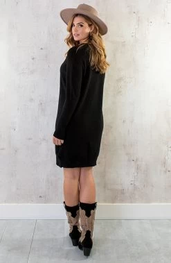 Gebreide Tuniek Zwart -Kleding Promotie Winkel Gebreide Tuniek Zwart 7 586x900 1