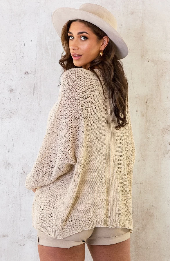 Gehaakt Vest Basic Beige 7 Gehaakt Vest Basic Beige - Afbeelding 5