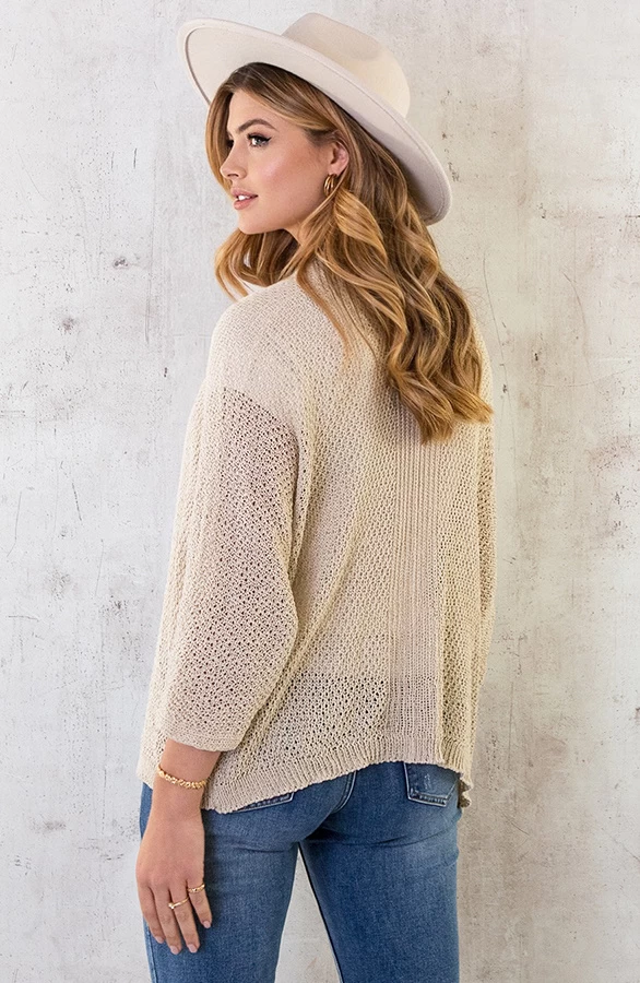 Gehaakt Vest Basic Beige 11 Gehaakt Vest Basic Beige - Afbeelding 9